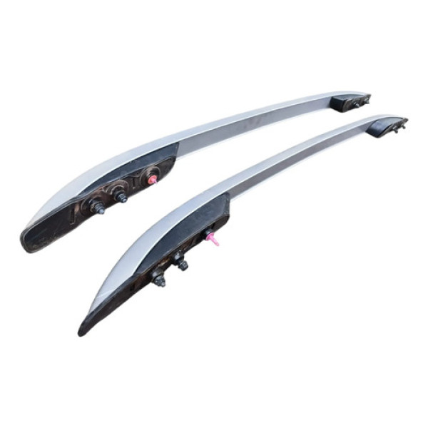 Par Rack Teto Lado Original Nissan Frontier 2018 A 2025 Prata E Preto