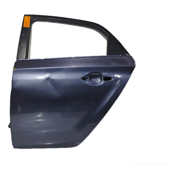Porta Traseira Esquerda Hb20 Hatch 2013 A 2019 C/ Detalhe  Traseira Esquerda Azul