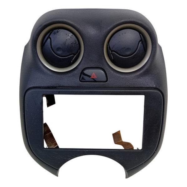 Moldura Acabamento Painel Nissan March Versa 2012 A 2014 Preto