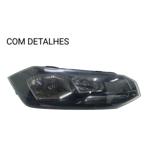 Farol Direito Polo Virtus 18/22 Masc Negra  (detahe)