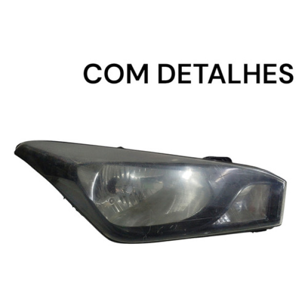 Farol Direito Hb20 2013 A 2019 Máscara Negra C/detalhe