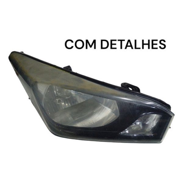 Farol Direito Hb20 2013 A 2019 Máscara Negra C/detalhe